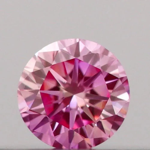 0.09ct Round Lab Grown Diamond (Colour Fancy Vivid Pink, Clarity VS1, Cut VG, IGI Certified)