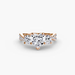 Three-Stone with Pavé Band 2