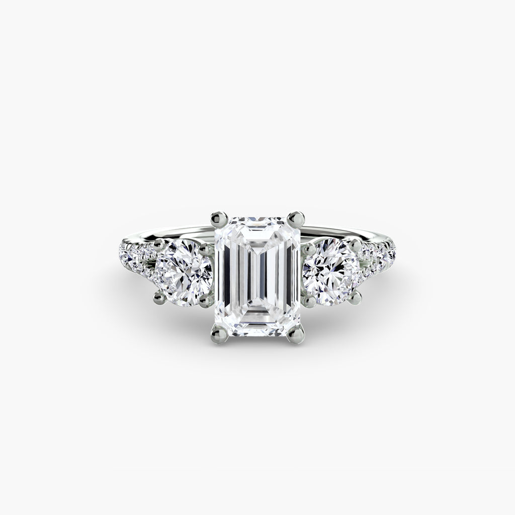 Three-Stone with Pavé Band 3