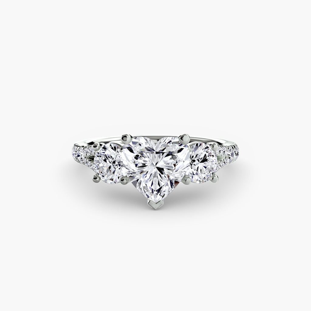 Three-Stone with Pavé Band 3