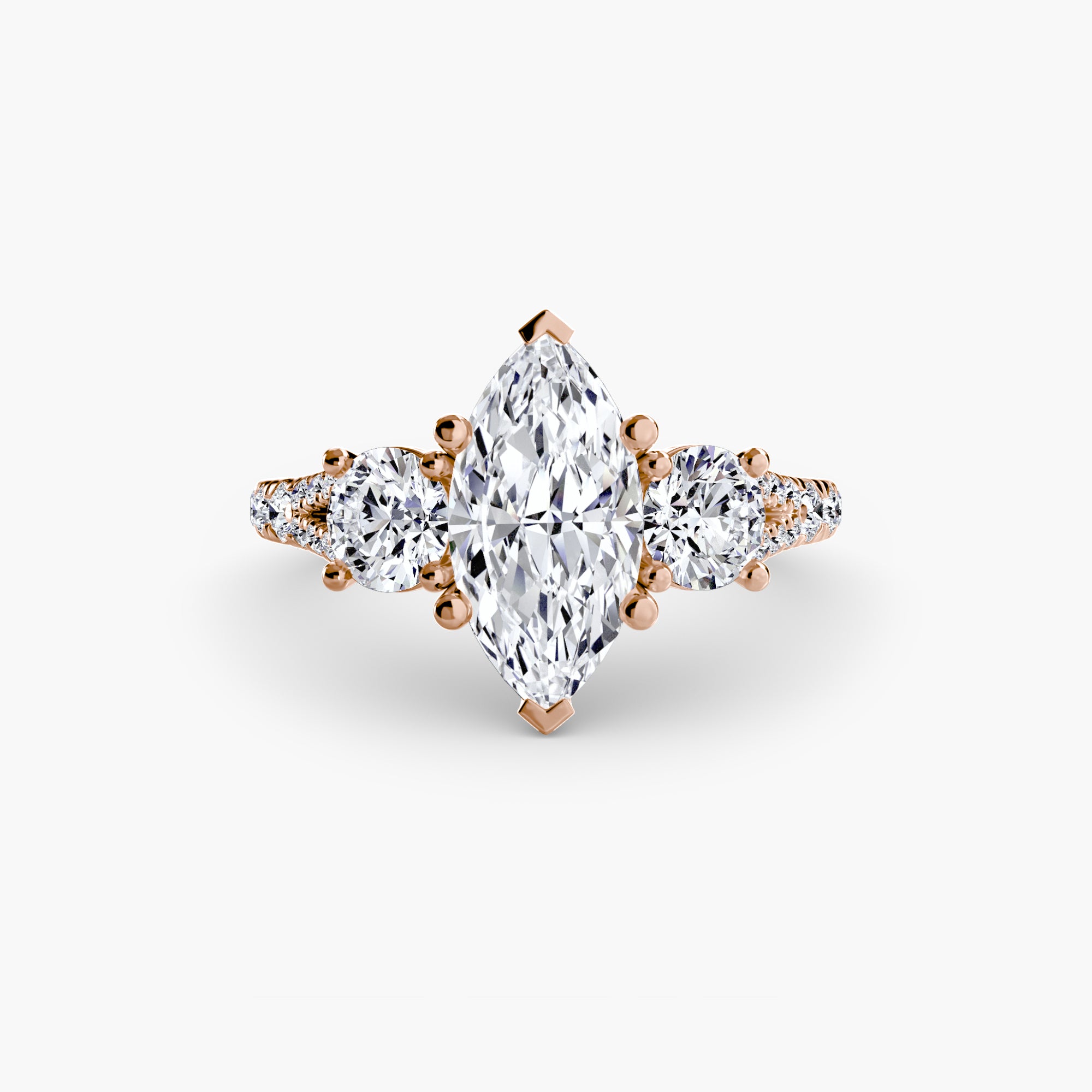 Three-Stone with Pavé Band 3