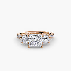 Three-Stone with Pavé Band 3