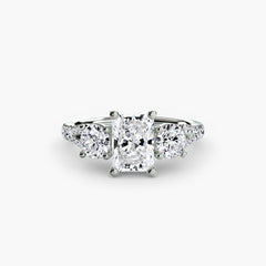 Three-Stone with Pavé Band 3