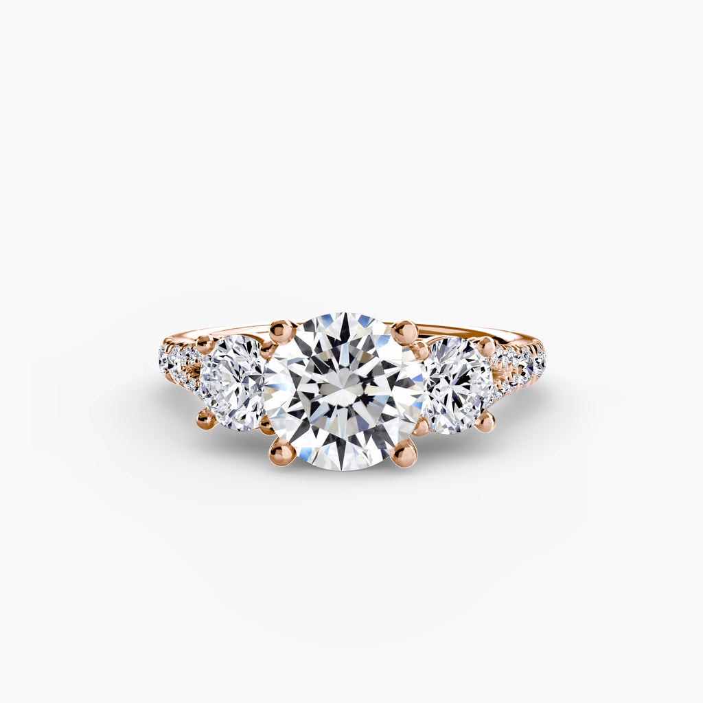 Three-Stone with Pavé Band 3