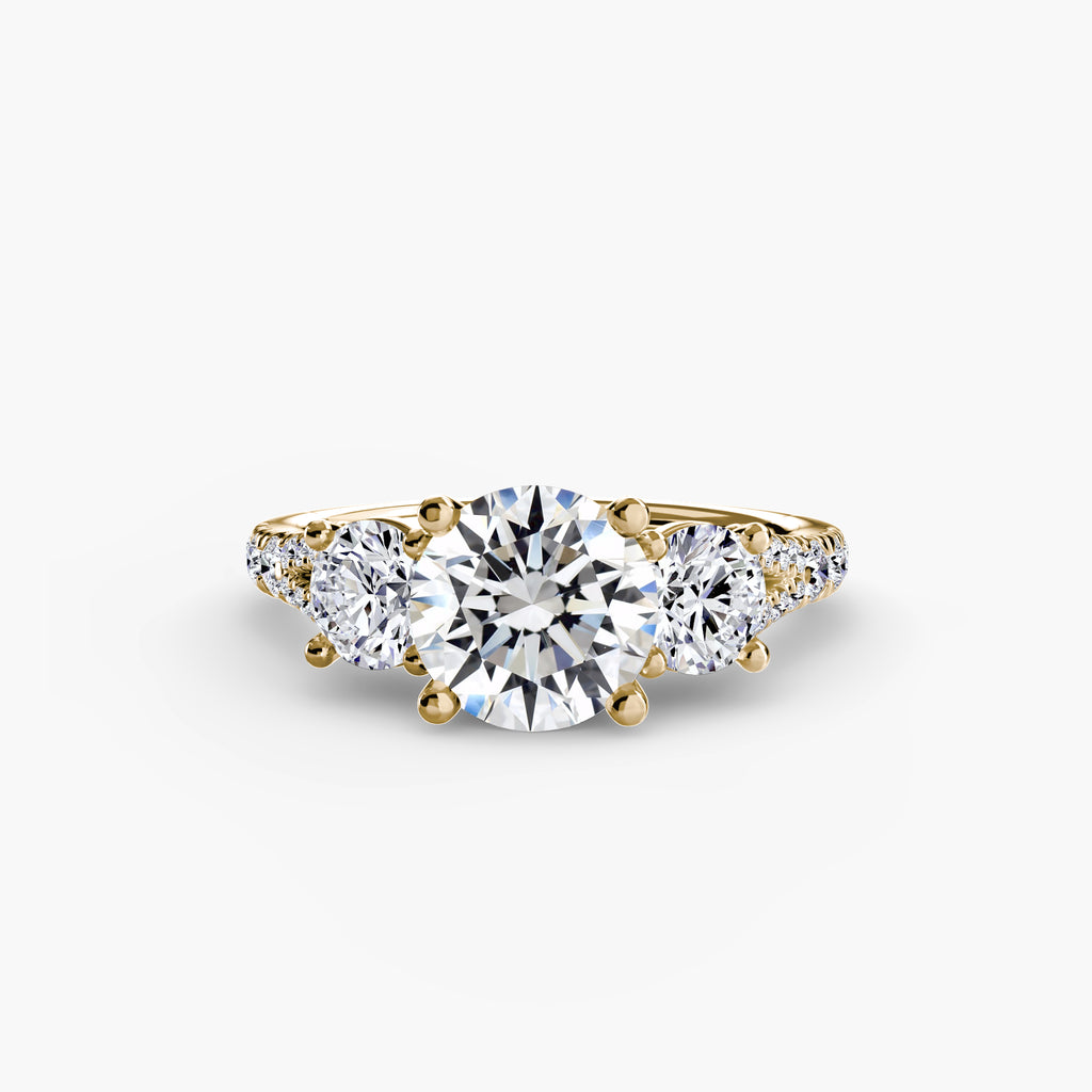 Three-Stone with Pavé Band 3