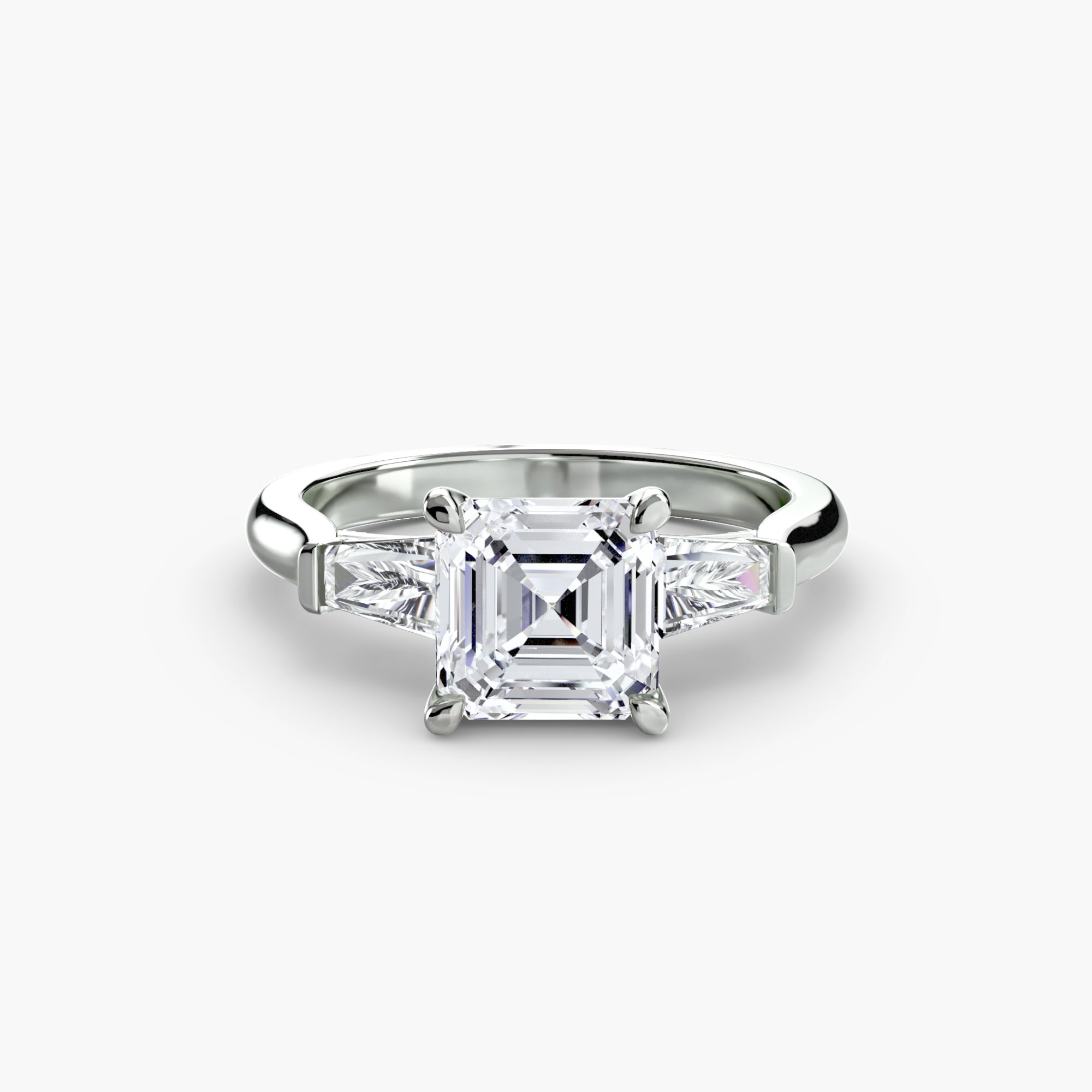 Three-Stone Ring (Baguette Side Stones)