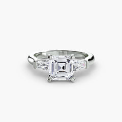 Three-Stone Ring (Baguette Side Stones)