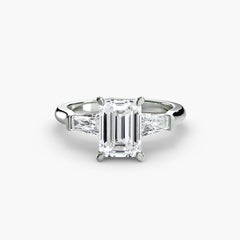 Three-Stone Ring (Baguette Side Stones)