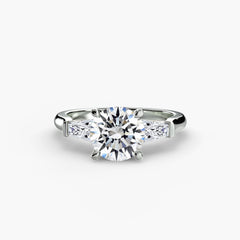 Three-Stone Ring (Baguette Side Stones)