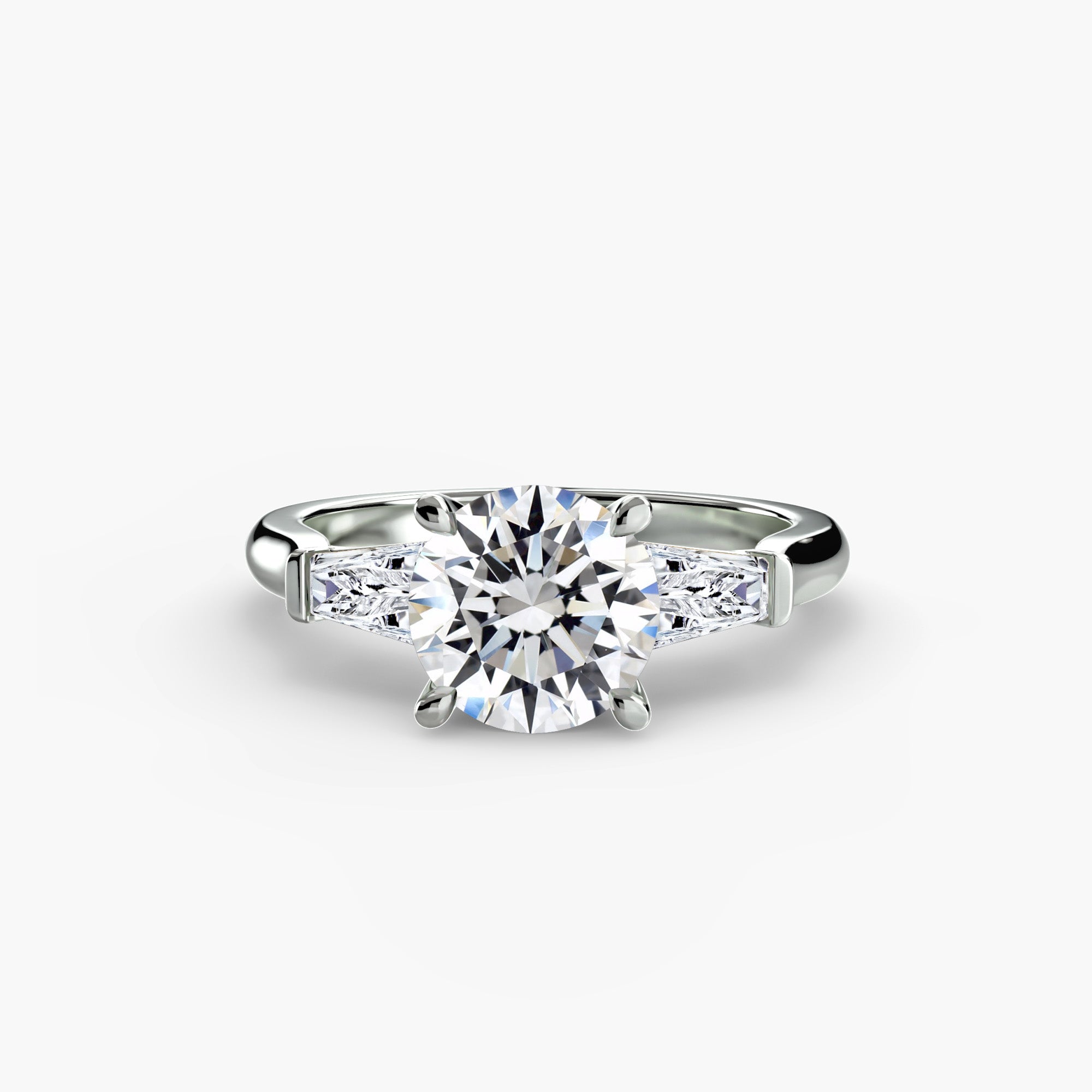 Three-Stone Ring (Baguette Side Stones)