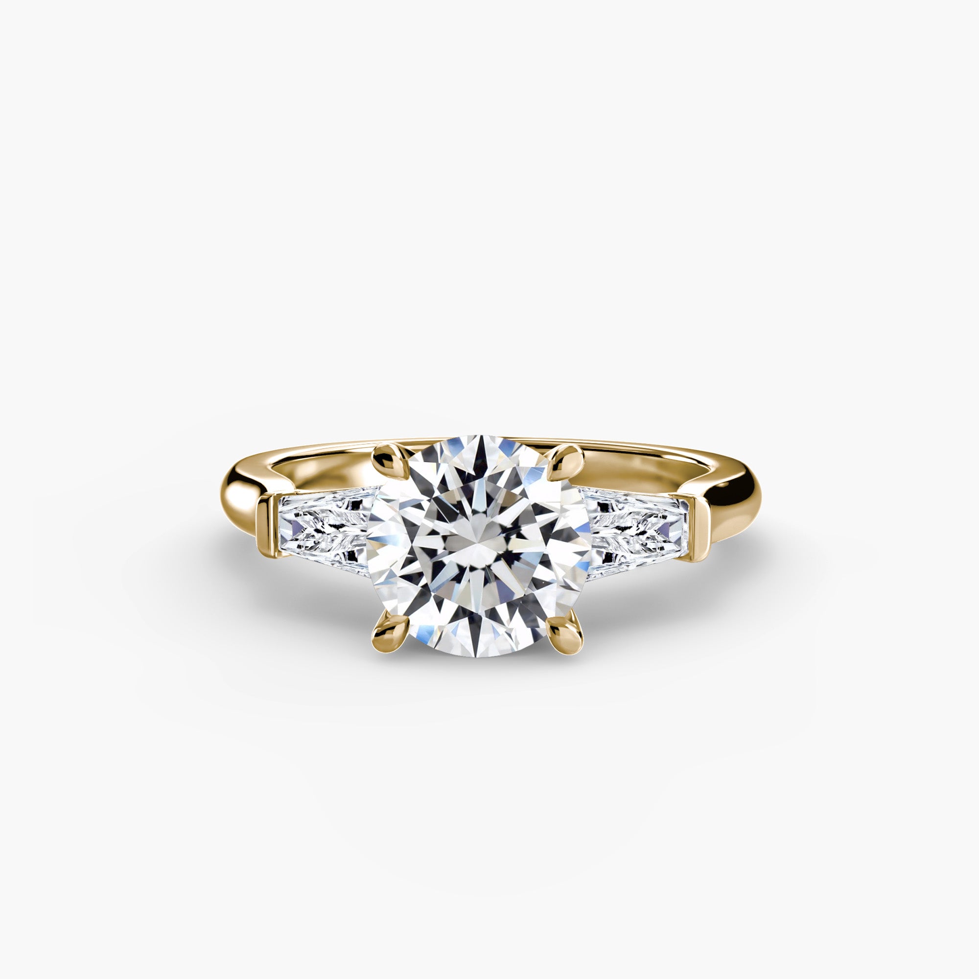 Three-Stone Ring (Baguette Side Stones)
