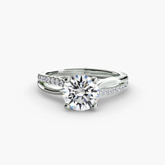 The Split Shank Pavé Solitaire