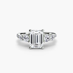 Five Stone Ring with Pavé Band