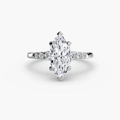 Solitaire with Shoulder Accents