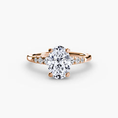 Solitaire with Shoulder Accents