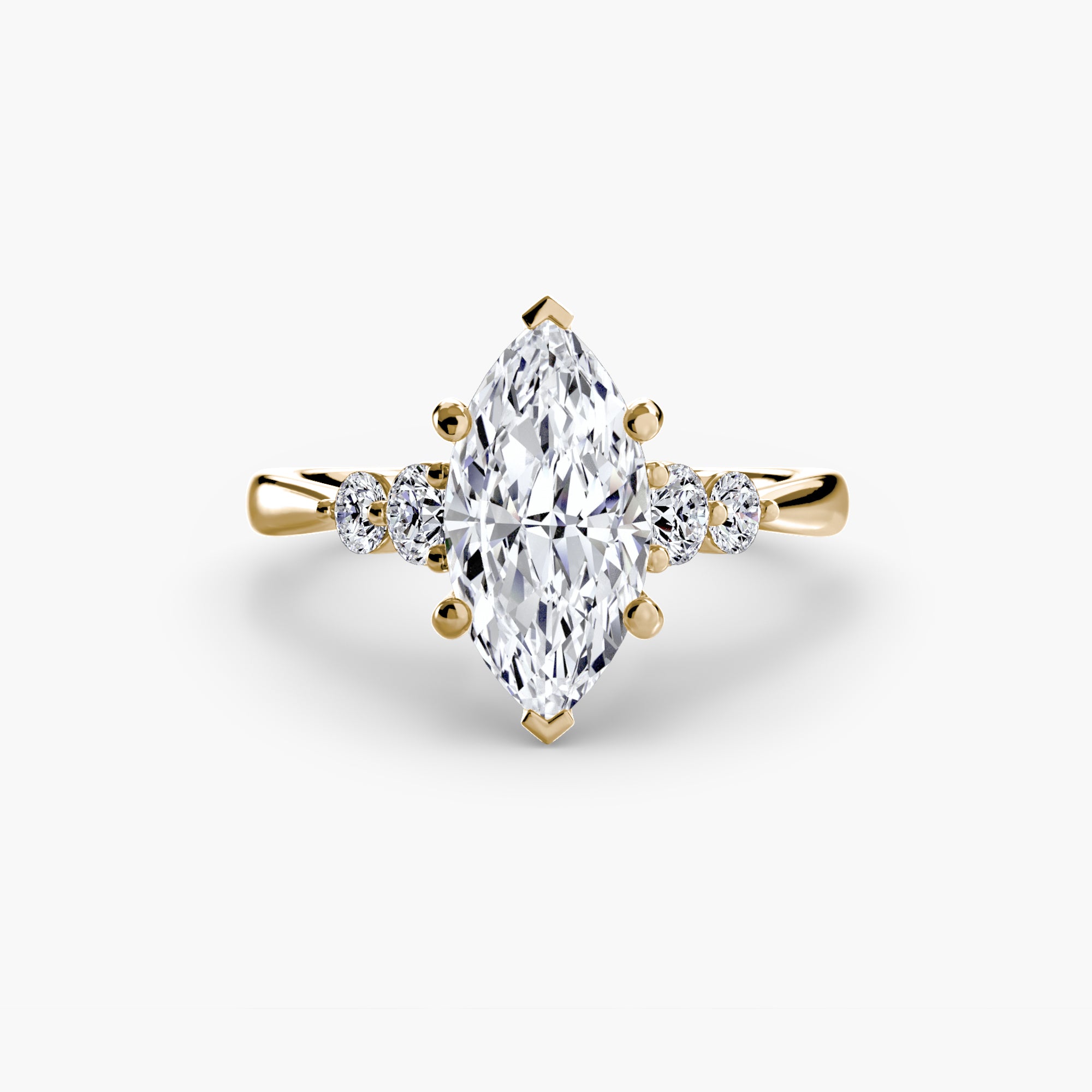 Solitaire with Shoulder Accents 2