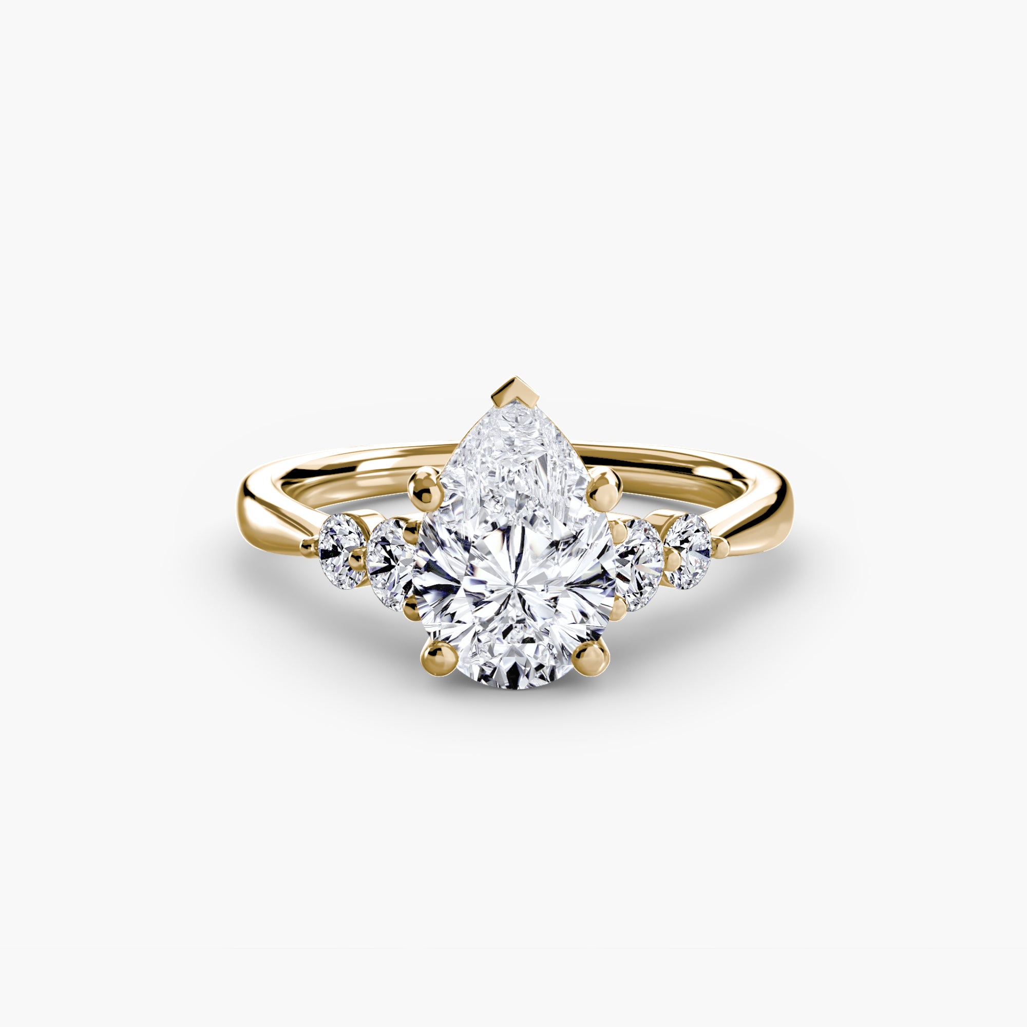 Solitaire with Shoulder Accents 2