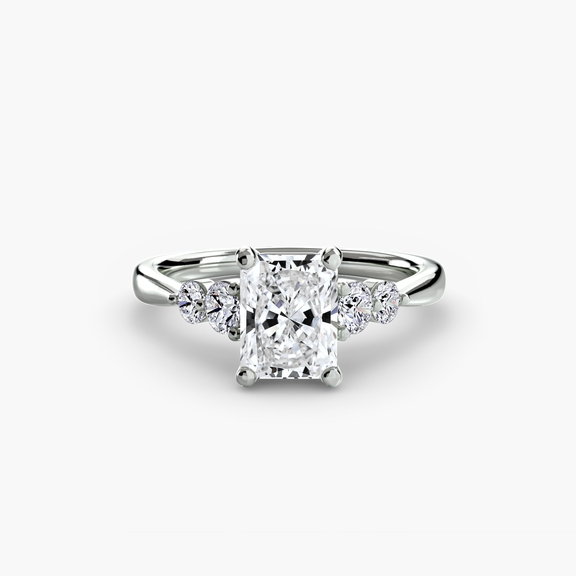 Solitaire with Shoulder Accents 2