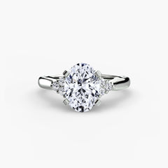 Solitaire with Cluster Shoulders 2