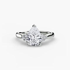Solitaire with Cluster Shoulders 2
