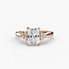 Solitaire with Cluster Shoulders 2