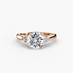 Solitaire with Cluster Shoulders 2