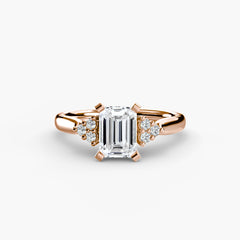 Solitaire with Cluster Shoulders 2