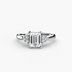 Solitaire with Cluster Shoulders 2