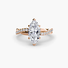 The Emerald Twist Pavé Ring