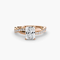 The Emerald Twist Pavé Ring