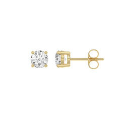 4 Prong Basket Stud Earrings 1ct