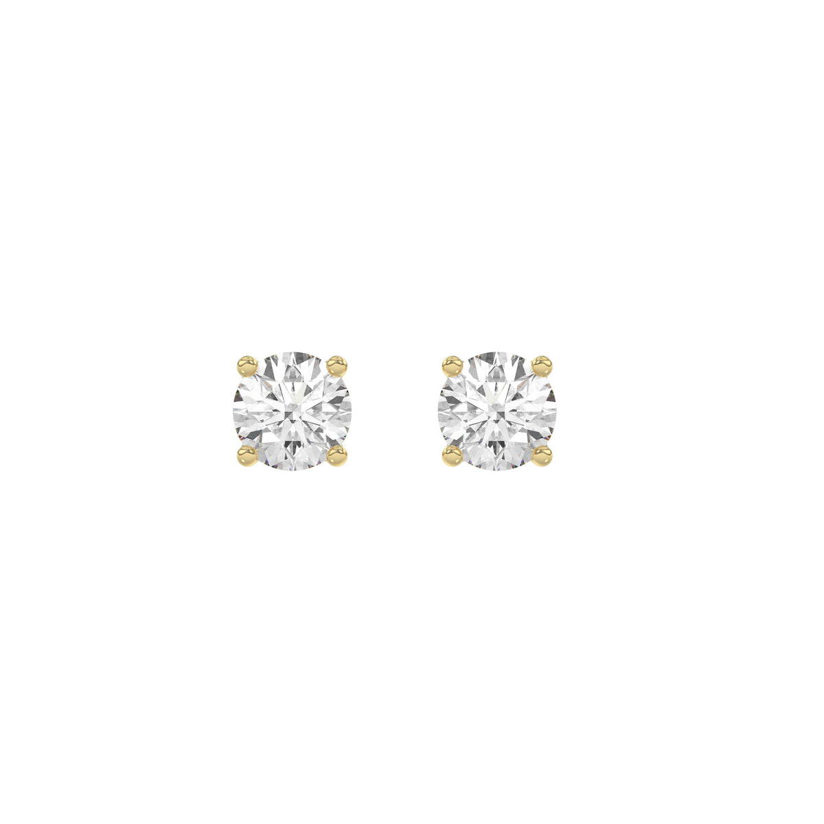 4 Prong Basket Stud Earrings 1ct