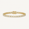 Microfusion lab-grown diamond tennis bracelet in 9K yellow gold