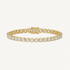 Microfusion lab-grown diamond tennis bracelet in 9K yellow gold